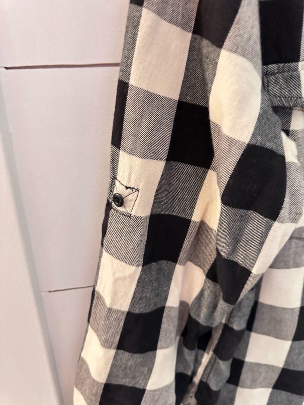 Denim & Supply Ralph Lauren L black-white gingham long sleeve casual button down - Picture 4 of 12